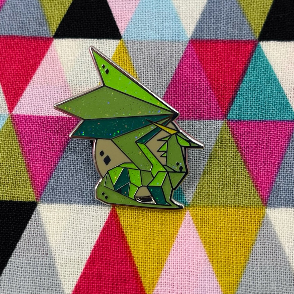 Green Dragon Hard Enamel Pin - Lapel Brooch